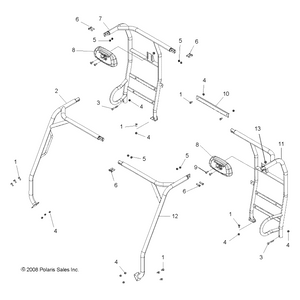 Bracket-Cab Frame,Center,Crossblk by Polaris 5248164-067 OEM Hardware P5248164-067 Off Road Express