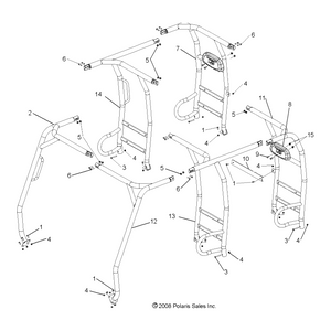 Bracket-Cab Frame,Ctr,Cl Silver by Polaris 5248164-385 OEM Hardware P5248164-385 Off Road Express