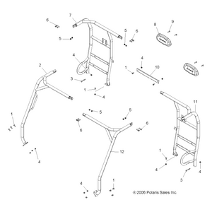 Bracket-Cab Frame,Ctr,Cross,I.Red by Polaris 5248164-293 OEM Hardware P5248164-293 Off Road Express