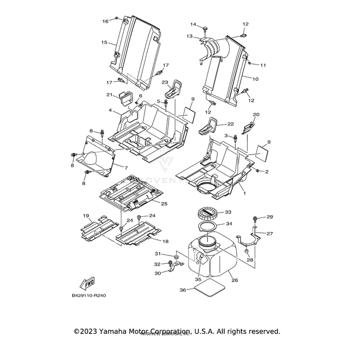 Bracket, Canister by Yamaha