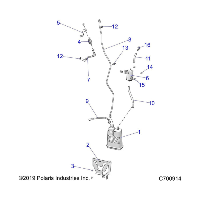 Bracket-Canister,Mnt,Blk by Polaris