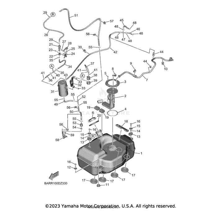 Bracket, Canistor by Yamaha