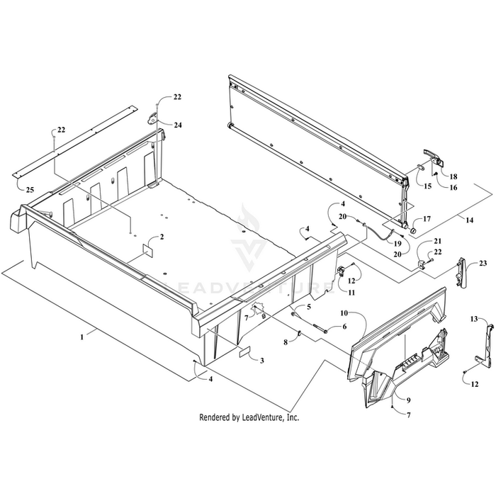 Bracket, Cargo Box By Arctic Cat