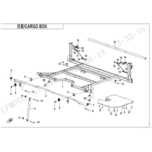 Bracket Cargo Box Door Handle by CF Moto 5ASV-220004-6000 OEM Hardware 5ASV-220004-6000 Northstar Polaris