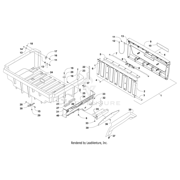 Bracket, Cargo Box Latch By Arctic Cat