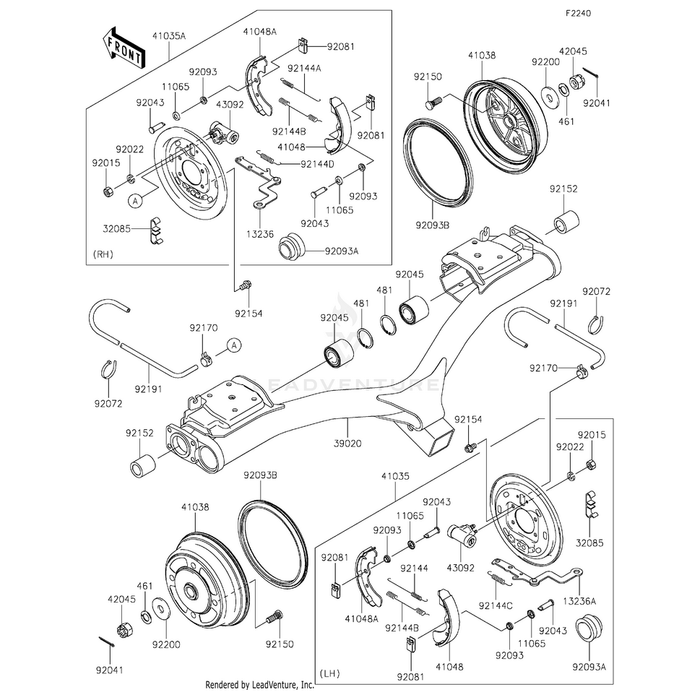 Bracket-Comp-Rear Susp by Kawasaki