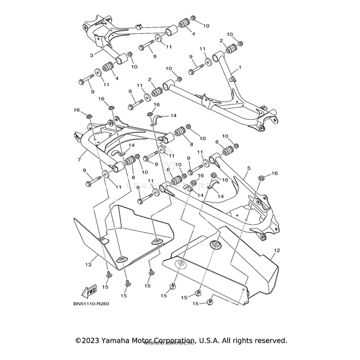 Bracket, Cover by Yamaha