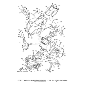 Bracket, Cover by Yamaha B5H-F139T-00-00 OEM Hardware B5H-F139T-00-00 Off Road Express