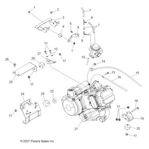 Bracket-Engine Mnt,Top,500 by Polaris 5248196 OEM Hardware P5248196 Off Road Express