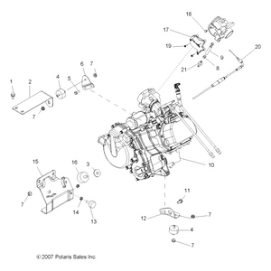 Bracket-Engine Mnt,Top,700 by Polaris 5247826 OEM Hardware P5247826 Off Road Express