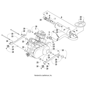 Bracket, Engine - Right By Arctic Cat 1506-998 OEM Hardware 1506-998 Off Road Express