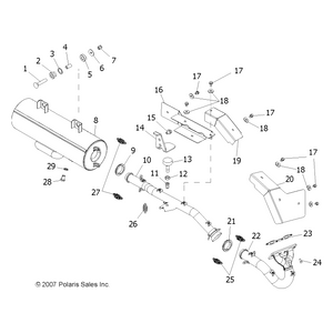 Bracket-Exhaust Mount by Polaris 5249866 OEM Hardware P5249866 Off Road Express