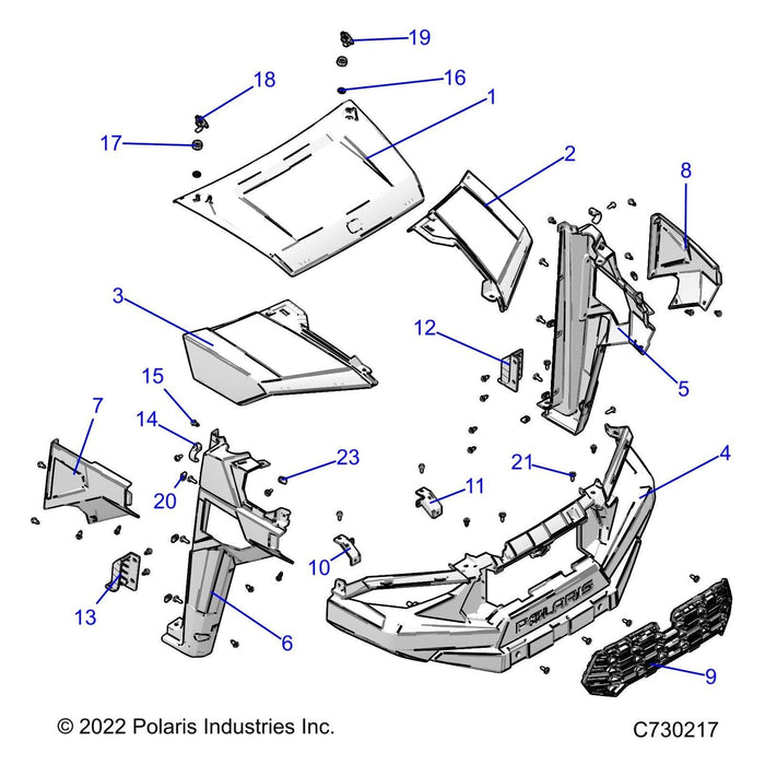 Bracket-Fascia Mount,Lh,M.Blk by Polaris