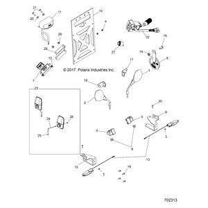 Bracket-Flasher,Blk by Polaris 5264156-329 OEM Hardware P5264156-329 Off Road Express