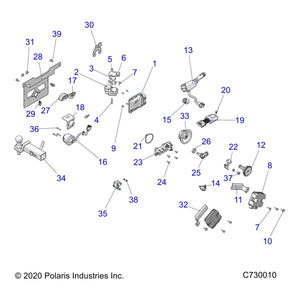 Bracket-Fog Light,Fs,Blk by Polaris 5270543-458 OEM Hardware P5270543-458 Off Road Express