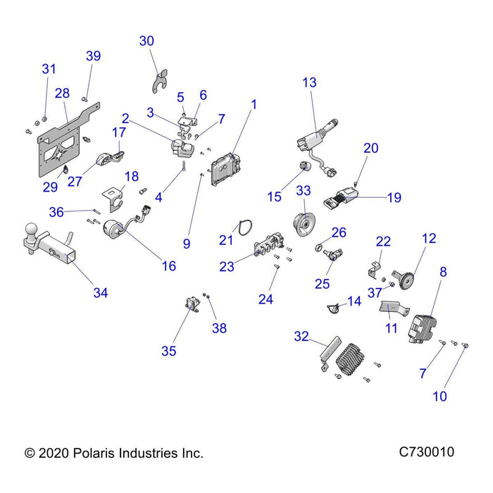 Bracket-Fog Light,Fs,Blk by Polaris