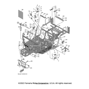 Bracket, Footrest 3 by Yamaha BG4-F144H-00-00 OEM Hardware BG4-F144H-00-00 Off Road Express