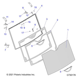 Bracket-Frame,Wshld,Tip by Polaris 5271535 OEM Hardware P5271535 Off Road Express