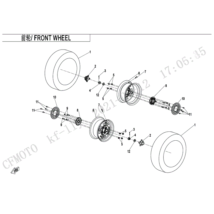 Bracket Front Wheel by CF Moto