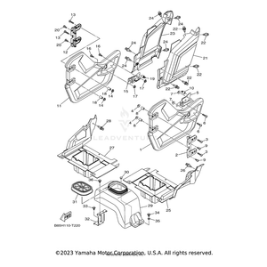 Bracket, FrStorage by Yamaha 2PG-F253E-00-00 OEM Hardware 2PG-F253E-00-00 Off Road Express