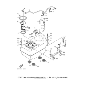 Bracket, Fuel Pump by Yamaha 3B4-24491-00-00 OEM Hardware 3B4-24491-00-00 Off Road Express