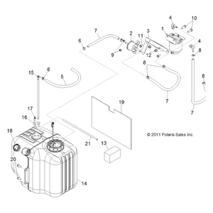 Bracket-Fuel System Mount,Blk by Polaris 5254465-329 OEM Hardware P5254465-329 Off Road Express