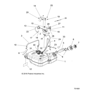 Bracket-Fuel System Mount by Polaris 5259003 OEM Hardware P5259003 Off Road Express