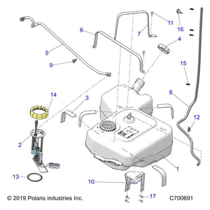 Bracket-Fuel Tank,Support,Blk by Polaris 5269953-329 OEM Hardware P5269953-329 Off Road Express