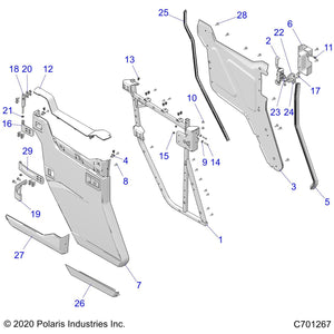 Bracket-Half Dr,Trim,Rr,Lh,Id Red by Polaris 5265638-293 OEM Hardware P5265638-293 Off Road Express