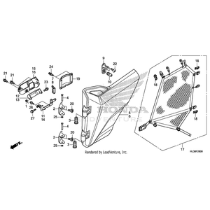 Bracket, Hinge by Honda 67150-HL3-A00 OEM Hardware 67150-HL3-A00 Off Road Express Peach St