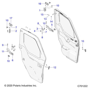 Bracket-Hinge,Door,Lower,Blk by Polaris 5265231-458 OEM Hardware P5265231-458 Off Road Express