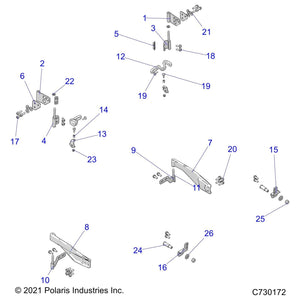 Bracket-Hinge,Upper,Lh,Blk by Polaris 5271853-458 OEM Hardware P5271853-458 Off Road Express