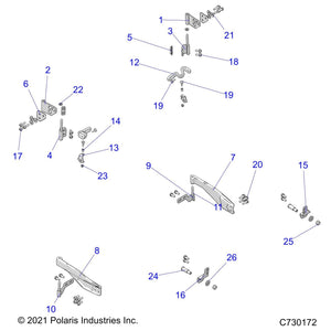 Bracket-Hinge,Upper,Rh,Blk by Polaris 5271854-458 OEM Hardware P5271854-458 Off Road Express