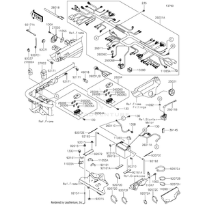 Bracket,Horn by Kawasaki 11055-0167 OEM Hardware 11055-0167 Off Road Express Peach St