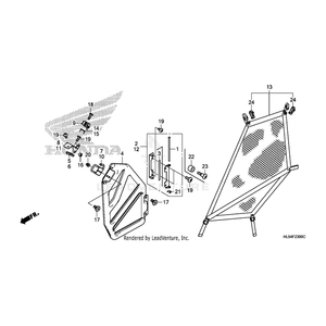 Bracket, Left Latch by Honda 67250-HL5-A00 OEM Hardware 67250-HL5-A00 Off Road Express Peach St