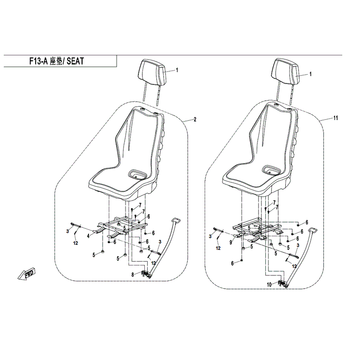 Bracket Lh Seat by CF Moto