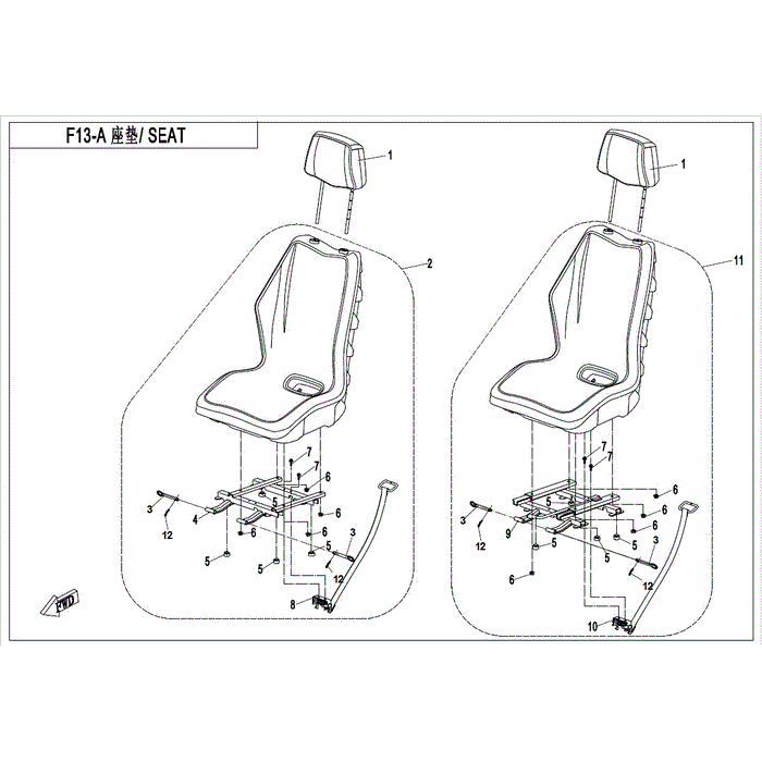 Bracket Lh Seat by CF Moto