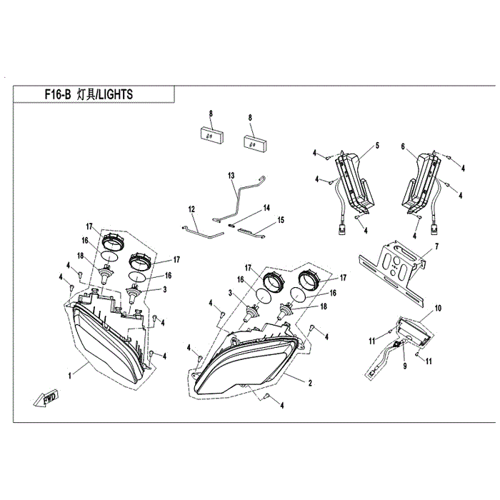 Bracket Licence by CF Moto