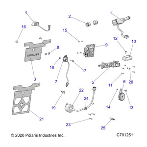 Bracket-License Plate,Blk by Polaris 5267573-458 OEM Hardware P5267573-458 Off Road Express