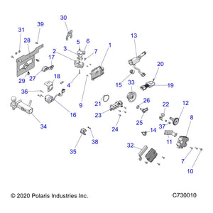 Bracket-License Plate,Fs,M.Blk by Polaris 5270653-458 OEM Hardware P5270653-458 Off Road Express