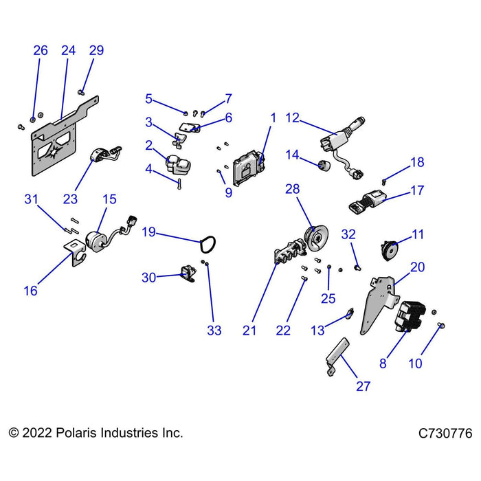 Bracket-License Plate,Fs,M.Blk by Polaris