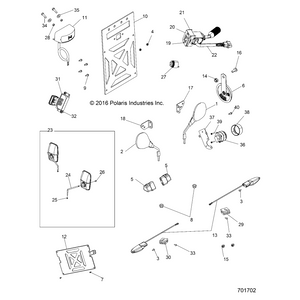 Bracket-License Plate,Lh,Tr,M.Blk by Polaris 5264151-458 OEM Hardware P5264151-458 Off Road Express