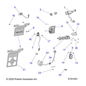 Bracket-License Plate,Short,Blk by Polaris 5267665-458 OEM Hardware P5267665-458 Off Road Express