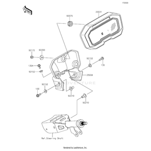 Bracket-Meter by Kawasaki 25008-0049 OEM Hardware 25008-0049 Off Road Express Peach St