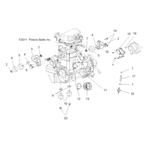 Bracket-Mnt,Engine,Top Pltd by Polaris 5247368 OEM Hardware P5247368 Off Road Express