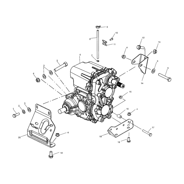 Bracket-Mnt,Trans,Rear,Pltd by Polaris