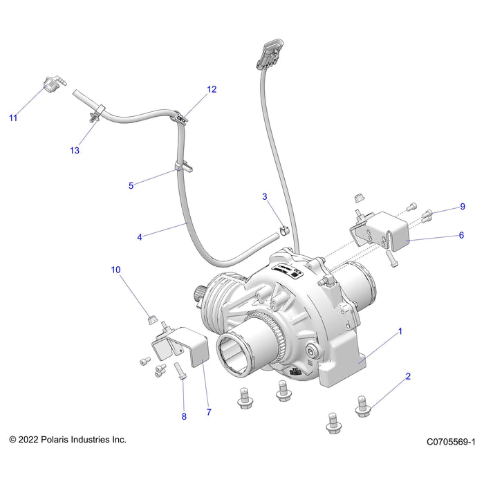 Bracket-Mount,Abs,Lh,Frt Wss,Blk by Polaris