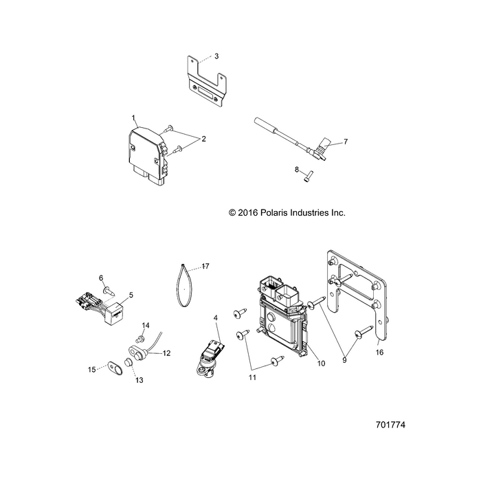 Bracket-Mount,Regulator,Blk by Polaris