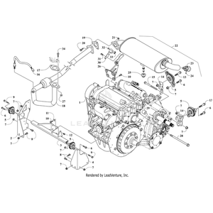 Bracket, Mounting - Cvt Exhaust By Arctic Cat 6406-613 OEM Hardware 6406-613 Off Road Express