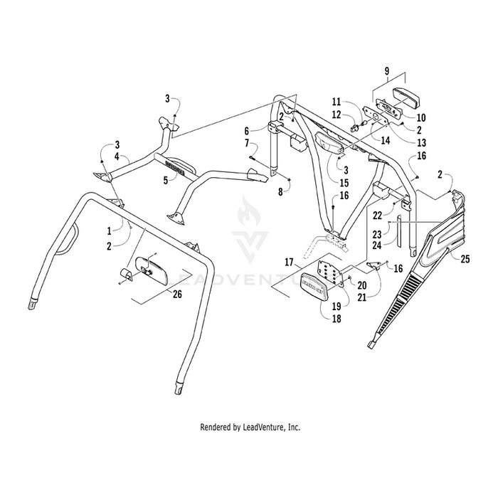 Bracket, Mounting - Side Restraint By Arctic Cat